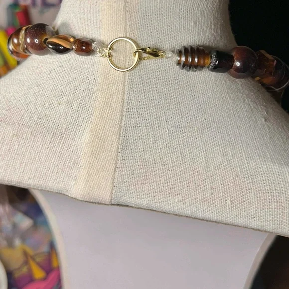 “Sienna Sunset” Artisan Beaded Necklace & Earring Set - Picture 11 of 11